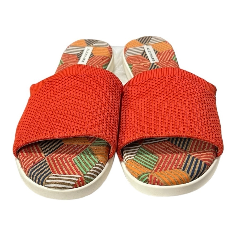 Alex Marie Casperi Dark Orange/Multi Slip on Sandals Size 7.5M